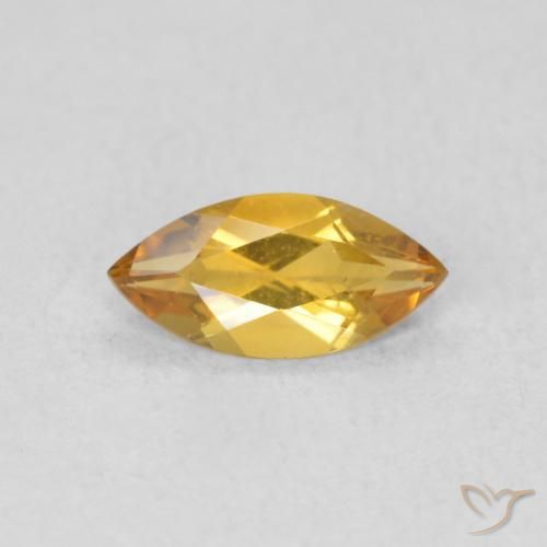 0.46ct Натуральный Темно-золотой Цитрин, Маркиза, VVS-VS