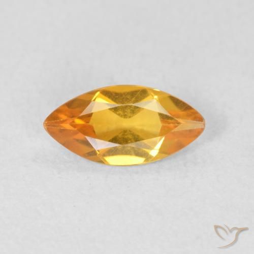 0.50ct Натуральный Золотой Цитрин, Маркиза, VVS-VS