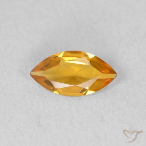 0.39ct Натуральный Золотой Цитрин, Маркиза, VVS-VS