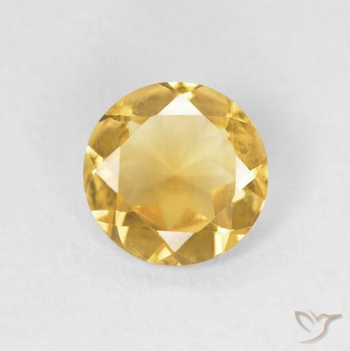 0.97ct Натуральный Золотой Цитрин, Круглый, Чистота VS