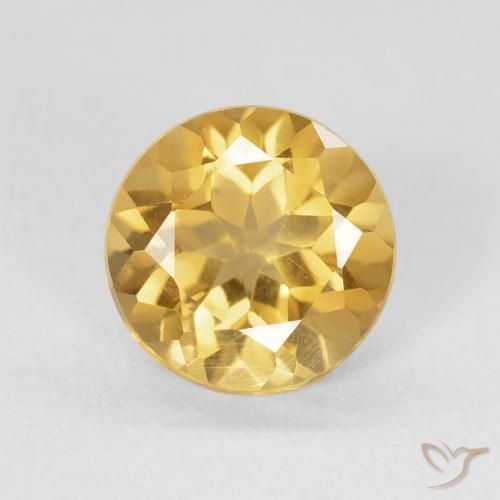 1.67ct Натуральный Золотой Цитрин, Круглый, Чистота VS