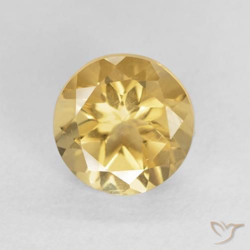 1.66ct Натуральный Золотой Цитрин, Круглый, Чистота VS