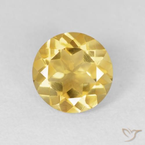 1.83ct Натуральный Светло-желтый Цитрин, Круглый, VVS-VS