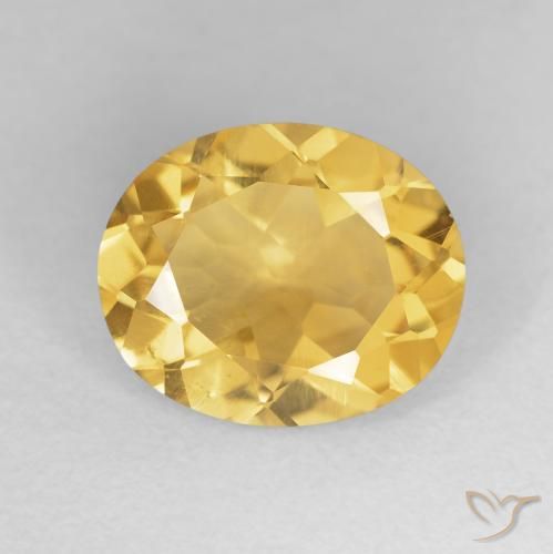 4.12ct Натуральный Яркое золото Цитрин, Овал, VVS-VS