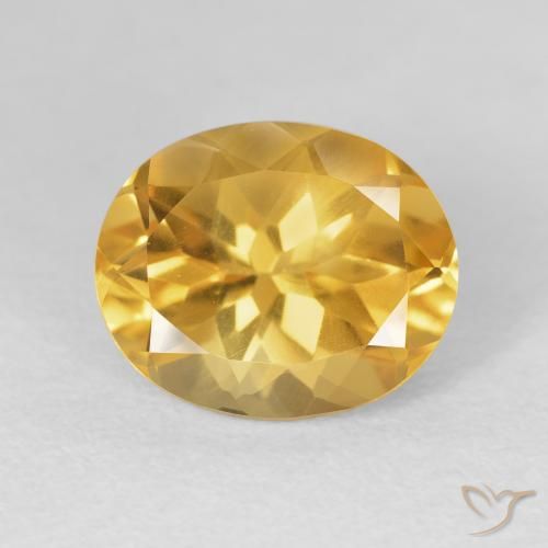 4.86ct Натуральный Яркое золото Цитрин, Овал, VVS-VS