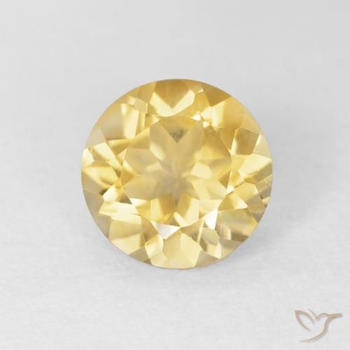 1.72ct Натуральный Золотой Цитрин, Круглый, Чистота VVS