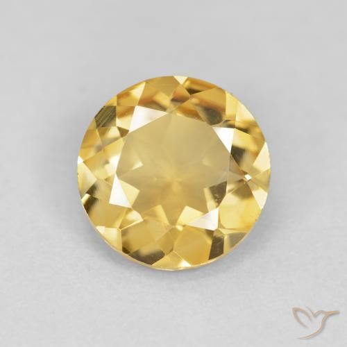 1.49ct Натуральный Глубокое золото Цитрин, Круглый, Чистота VVS