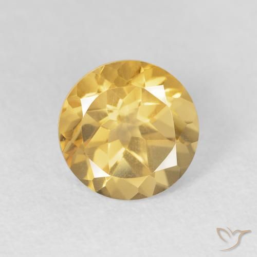 1.97ct Натуральный Золотой Цитрин, Круглый, Чистота VVS