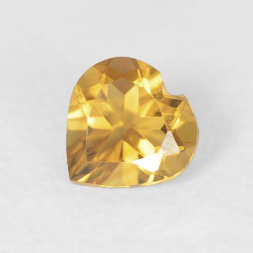 0.37ct Натуральный Золотой Цитрин, Сердце, Чистота VVS