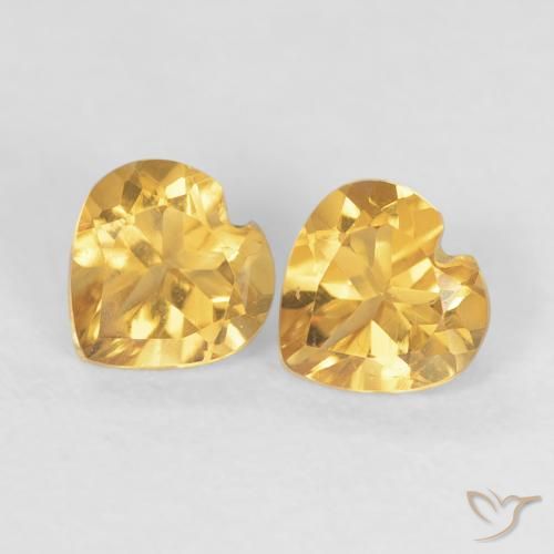 0.90ctw Натуральный Medium Dark-Golden Цитрин, Сердце, Чистота VS