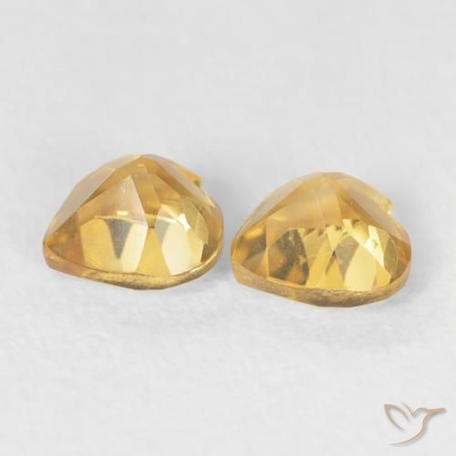 0.90 карата, натуральный Medium Dark-Golden Цитрин, Сердце, Чистота VS