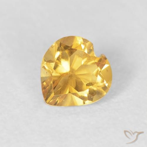 0.39ct Натуральный Яркое золото Цитрин, Сердце, VVS-VS