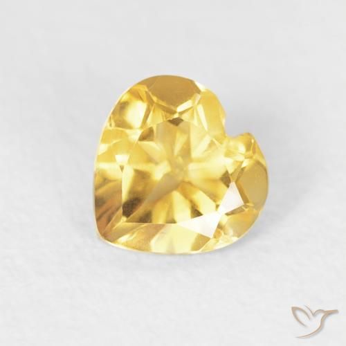 0.39ct Натуральный Золотой Цитрин, Сердце, VVS-VS