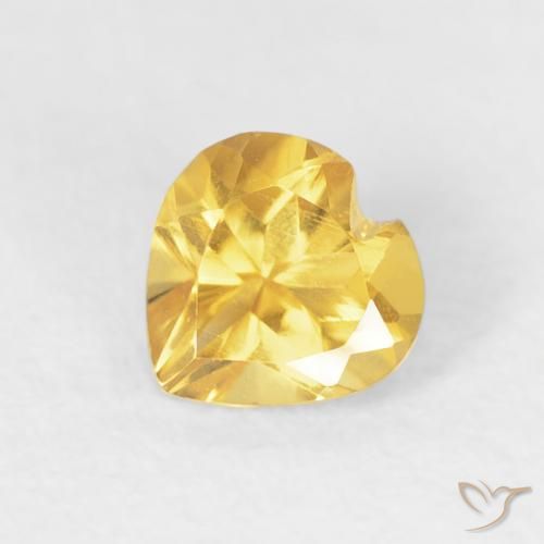 0.47ct Натуральный Яркое золото Цитрин, Сердце, VVS-VS