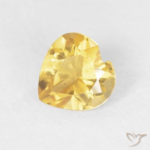 0.39ct Натуральный Яркое золото Цитрин, Сердце, VVS-VS