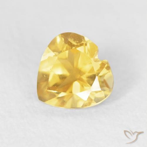 0.47ct Натуральный Яркое золото Цитрин, Сердце, VVS-VS