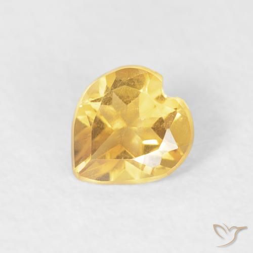 0.32ct Натуральный Золотисто-оранжевый Цитрин, Сердце, Чистота VVS