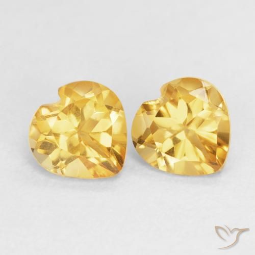 1.47 карата, натуральный Top Gold Цитрин, Сердце, VVS-VS