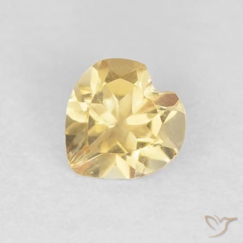0.55ct Натуральный Золотой Цитрин, Сердце, Чистота VVS