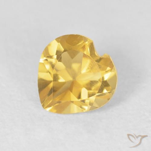 0.81ct Натуральный Яркое золото Цитрин, Сердце, Чистота VVS