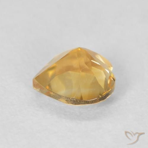0.72 карата, натуральный Medium Light-Golden Цитрин, Сердце, VVS-VS