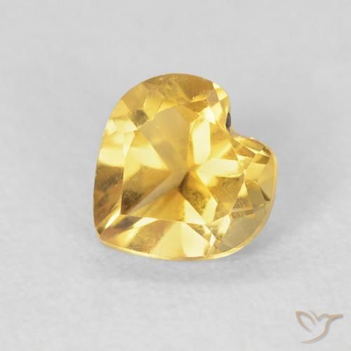 0.72ct Натуральный Глубокое золото Цитрин, Сердце, VVS-VS