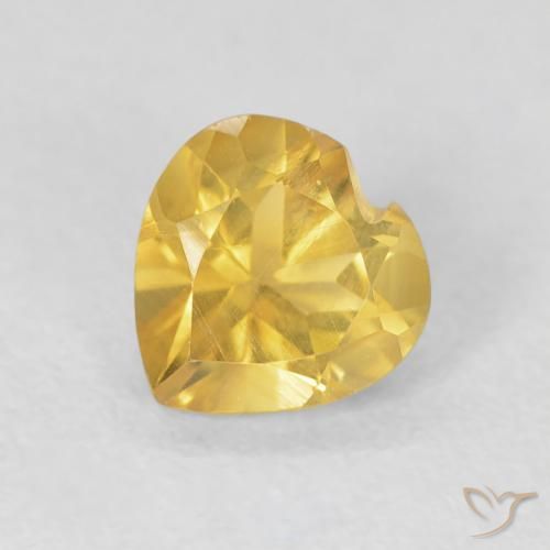 0.75ct Натуральный Глубокое золото Цитрин, Сердце, VVS-VS