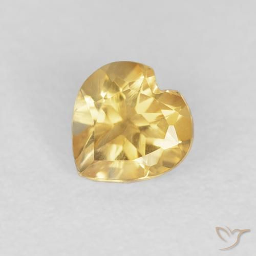 0.48ct Натуральный Золотисто-оранжевый Цитрин, Сердце, Чистота VVS