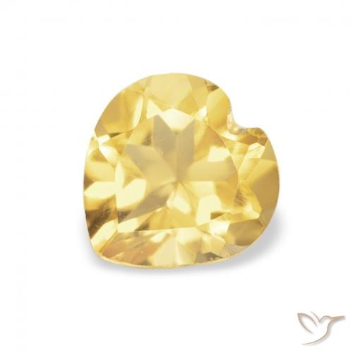 0.69ct Натуральный Средний золотой Цитрин, Сердце, VVS-VS