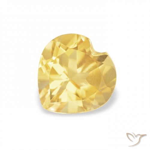 0.69ct Натуральный Средний золотой Цитрин, Сердце, VVS-VS