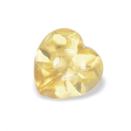 0.92ct Натуральный Светло-желтый Цитрин, Сердце, Прозрачный