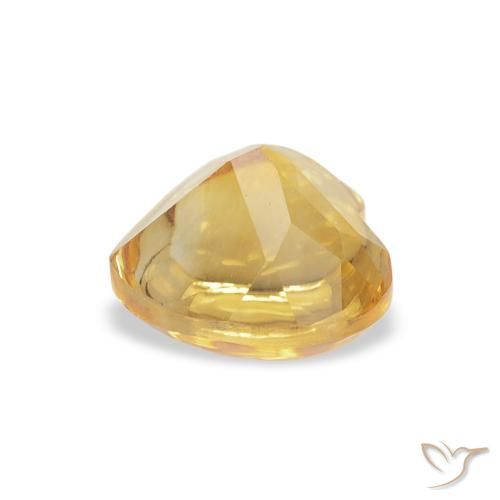 1.00 карата, натуральный Medium Light Orange-Gold Цитрин, Сердце, Прозрачный