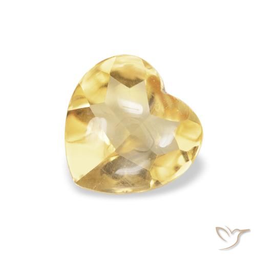 0.68ct Натуральный Светлое золото Цитрин, Сердце, Прозрачный