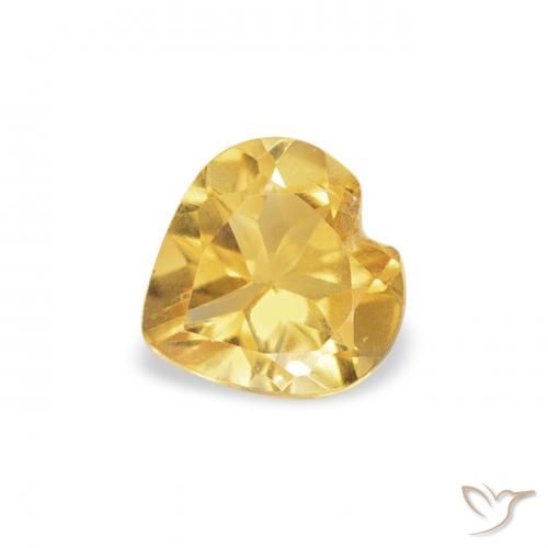 0.34ct Натуральный Золотой Цитрин, Сердце, Чистота VS