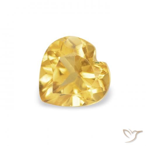 0.47ct Натуральный Золотой Цитрин, Сердце, Чистота VS