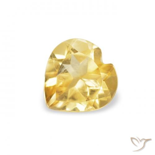 0.38ct Натуральный Золотисто-оранжевый Цитрин, Сердце, Чистота VS