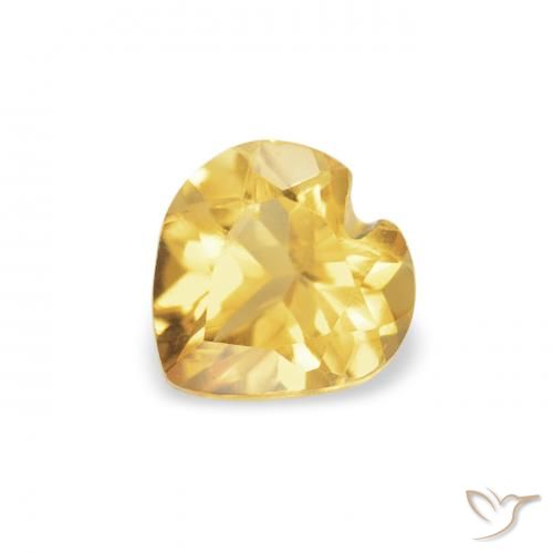 0.37ct Натуральный Средний золотой Цитрин, Сердце, Чистота VS