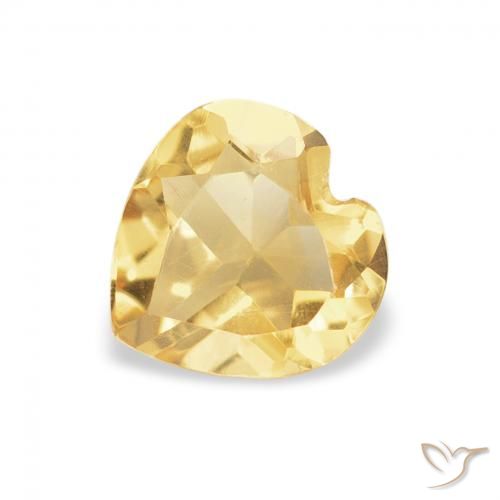 0.57ct Натуральный Золотой Цитрин, Сердце, Чистота VVS
