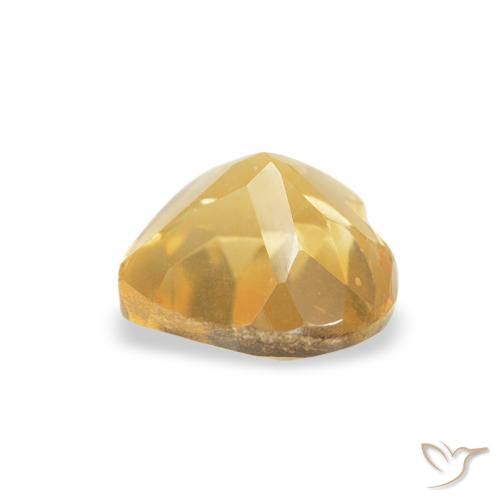 0.44 карата, натуральный Top Gold Цитрин, Сердце, Чистота VVS