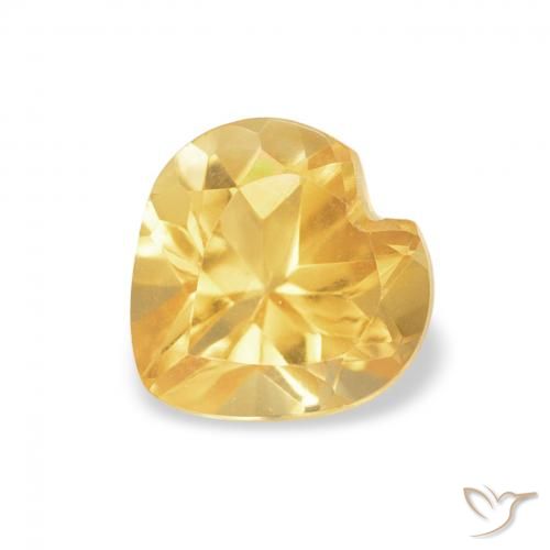 0.73ct Натуральный Среднее золото Цитрин, Сердце, Чистота VVS