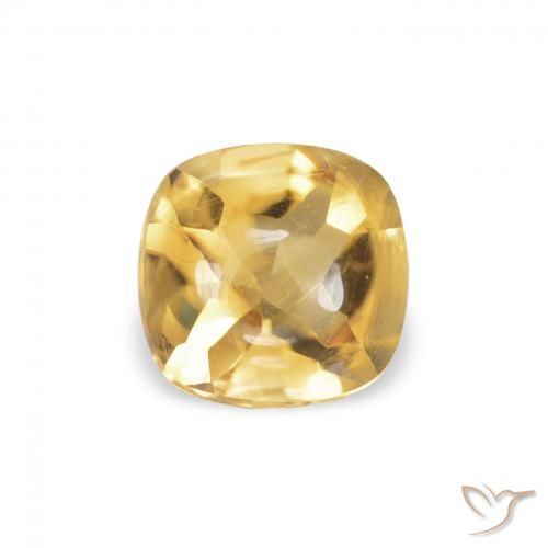 0.57ct Натуральный Золотой Цитрин, Подушка, Прозрачный