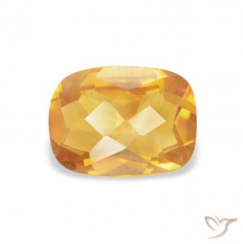 1.18ct Натуральный Средний апельсин Цитрин, Подушка, Чистота VS