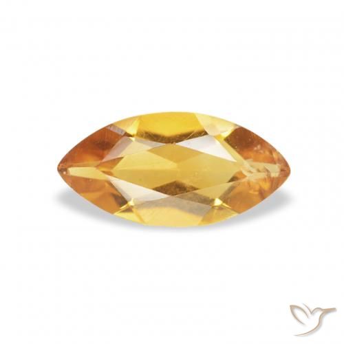 0.41ct Натуральный Золотисто-оранжевый Цитрин, Маркиза, Чистота VS