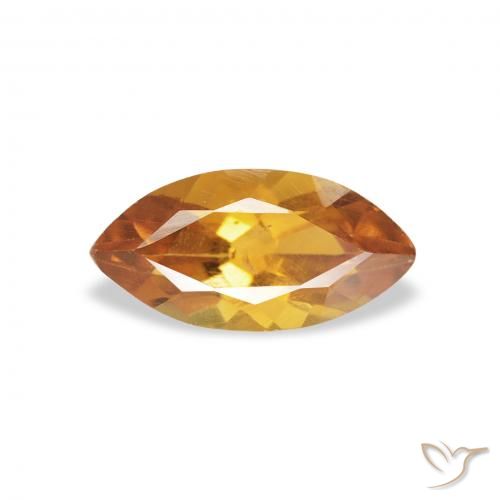 0.57ct Натуральный Золотисто-оранжевый Цитрин, Маркиза, Чистота VS