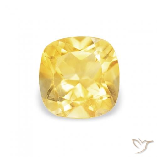 0.51ct Натуральный Тосканский желтый Цитрин, Подушка, Чистота VS