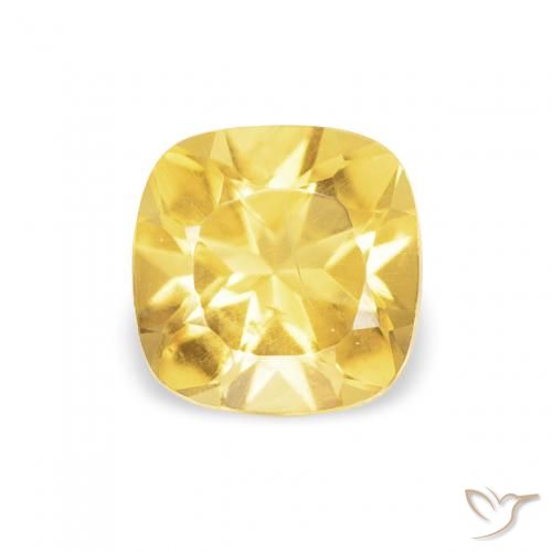 0.50ct Натуральный Средний желтый Цитрин, Подушка, Чистота VS