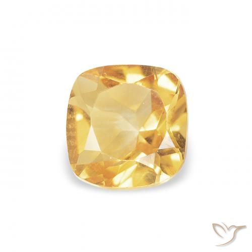 0.51ct Натуральный Золотой Цитрин, Подушка, Чистота VVS