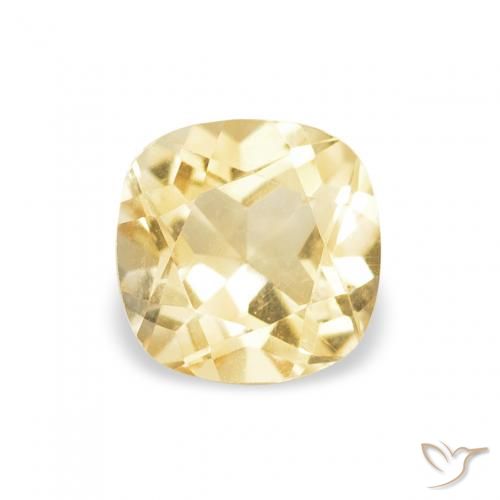 0.55ct Натуральный Светло-желтый Цитрин, Подушка, Чистота VVS