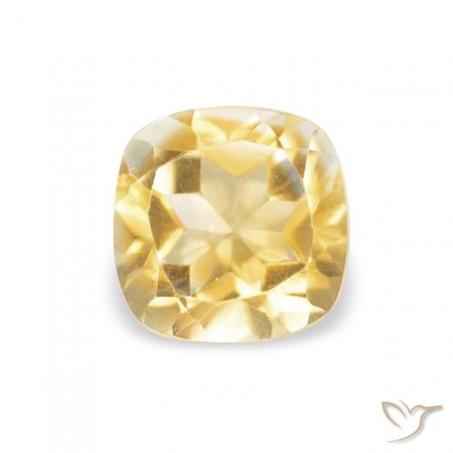 0.51ct Натуральный Золотой Цитрин, Подушка, Чистота VVS
