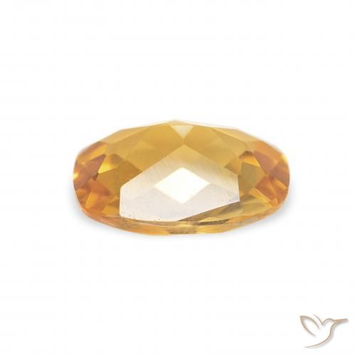 1.00 карата, натуральный Medium Light Orange-Gold Цитрин, Подушка, Чистота VVS